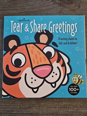 Hallmark Tear & Share Greetings Kids Writing Kit - New